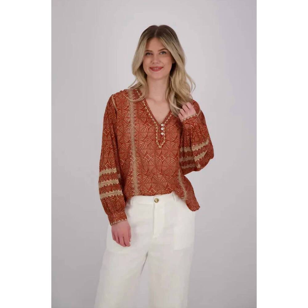 NEW MAISON HOTEL ghana blouse in papaya